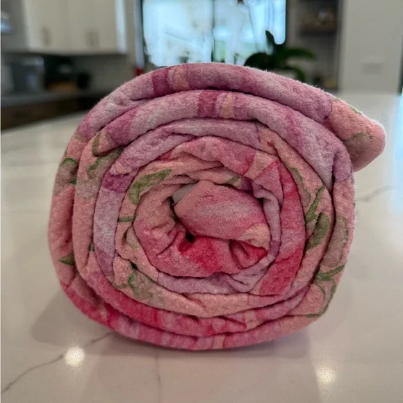 NWT Hurley x LoveShackFancy Reversible Beach Towel – Pink & Blue - Picture 8 of 9